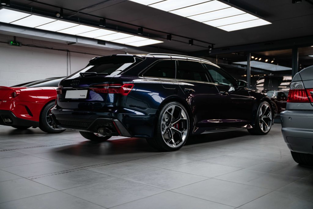 Audi RS6 with diamond metallic full car PPF coverage, rear view